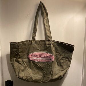 Vineyard Vines Green Tote Bag with Logo